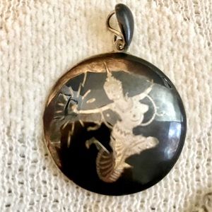 Vintage SIAM  Sterling Silver Dancing Goddess pendant